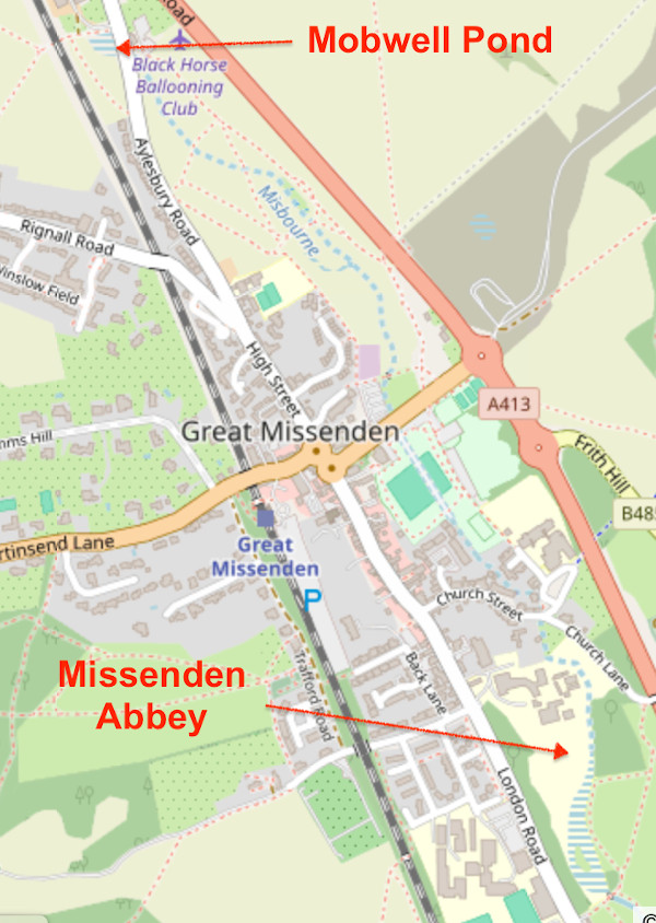 Gt Missenden, based on Open Street Map